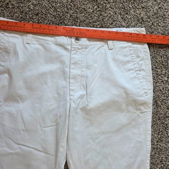 Cutter and Buck Voyager Chino Pants Mens 38x30 White Preppy Tenniscore New NWT - Picture 4 of 7